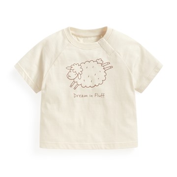 竹節棉寬鬆動物印花T恤-Baby