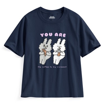 Bunni Konbiny寬版印花T恤-06-女