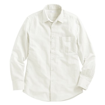 棉麻長袖襯衫-男