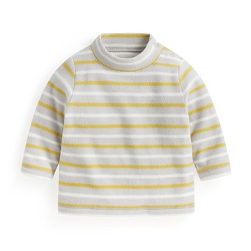 Fleece條紋立領上衣-Baby