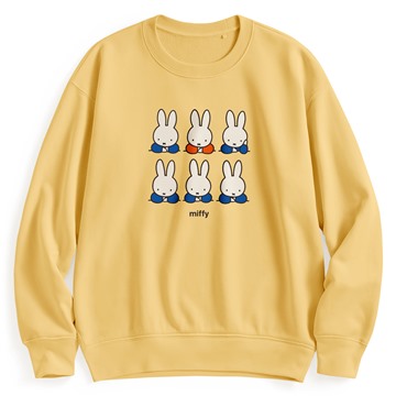Miffy毛圈寬版印花圓領衫-02-女