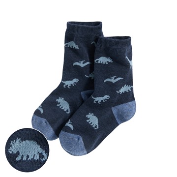 恐龍提花中筒襪-童