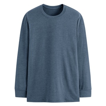 heatup圓領九分袖上衣-男