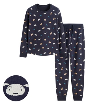 蠟筆小新棉質彈性家居套裝-男