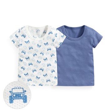 純棉網眼印花T恤(2入)-Baby