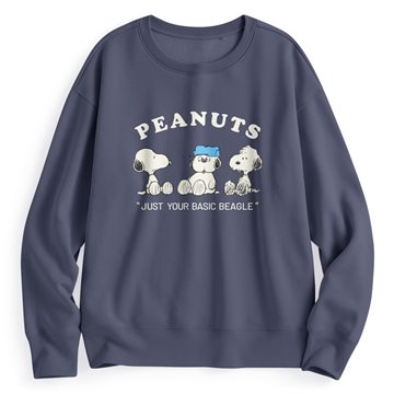 史努比系列刷毛印花圓領衫-05-女