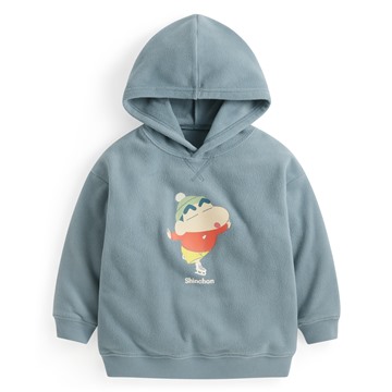 蠟筆小新Fleece寬鬆連帽上衣-童