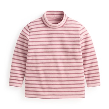 Fleece條紋立領上衣-童