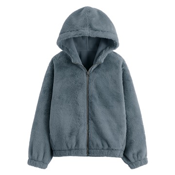 柔軟長刷毛連帽外套-女