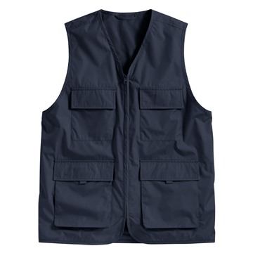防潑水口袋工裝背心-男