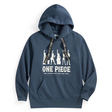 航海王刷毛印花織帶連帽衫-03-男