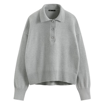 寬版polo領毛衣-女
