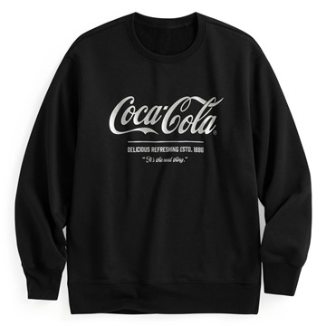 可口可樂刷毛印花圓領衫-02-男