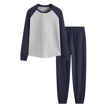 棉質彈性拉克蘭袖家居套裝-女