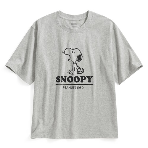 史努比系列寬版印花T恤-24-男