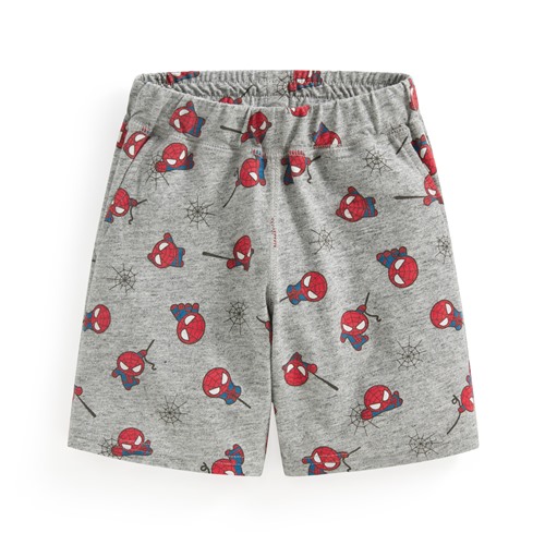 漫威系列竹節棉印花短褲-童