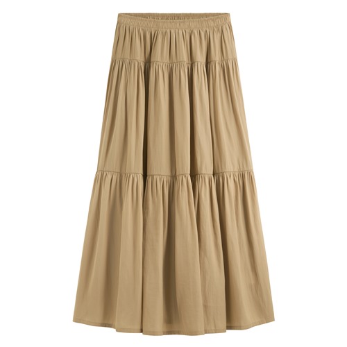 細褶蛋糕長裙-女