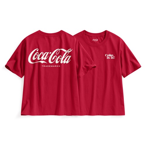 可口可樂寬版印花T恤-13-女