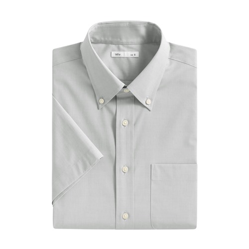 商務彈性短袖襯衫-男