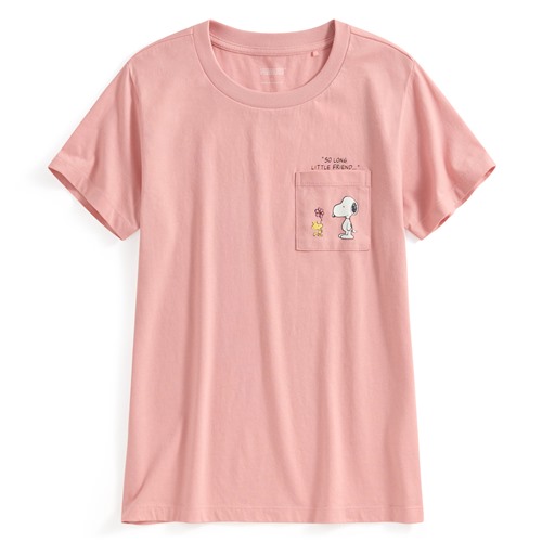 史努比系列口袋印花T恤-09-女