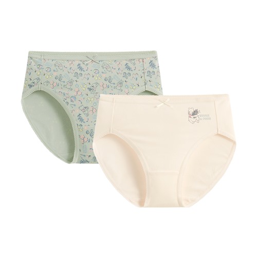 迪士尼系列棉質中腰內褲(2入)-女