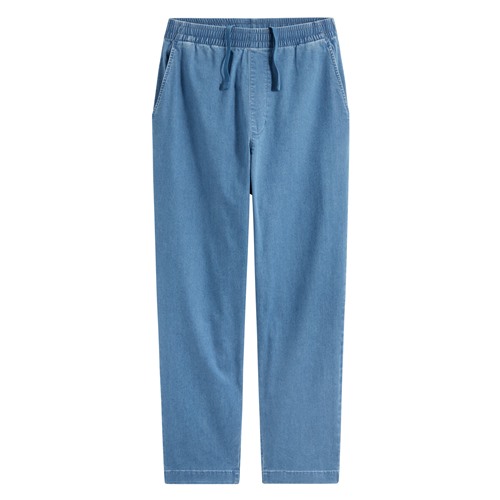 軟牛仔九分褲-男