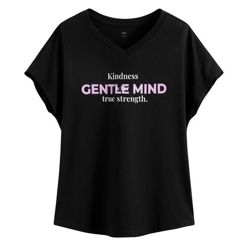 莫代爾V領文字上衣-02-女