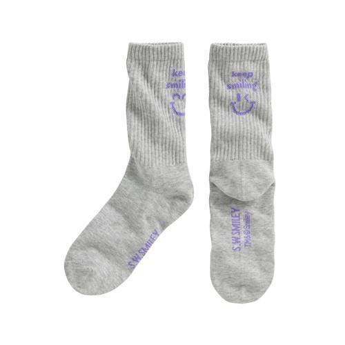 S.W.SMILEY®文字中筒襪-女