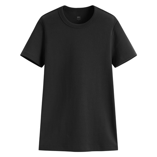 純棉厚實圓領T恤-女