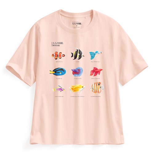 大人的圖鑑寬版印花T恤-14-女