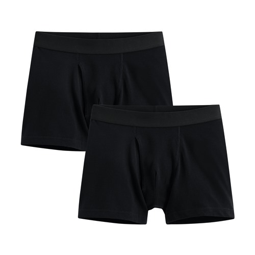 棉質中腰平口內褲(2入)-男