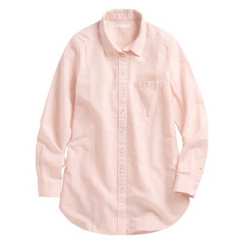 棉麻長版襯衫-女