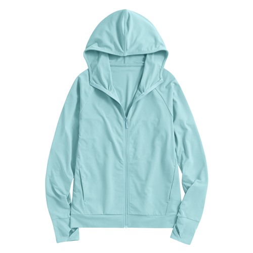 吸排抗UV網眼連帽外套-女