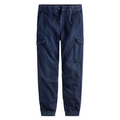 工裝牛仔束口褲-男