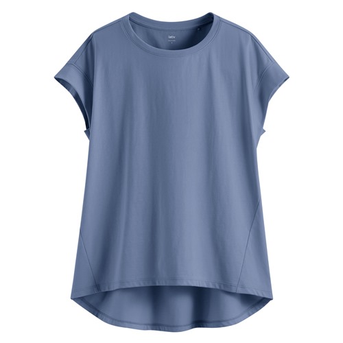 柔滑棉連袖抽皺上衣-女