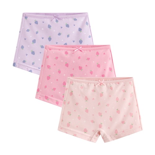 棉質印花平口內褲(3入)-童