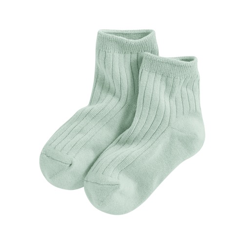 寬羅紋短襪-童