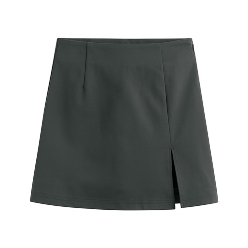 開衩連褲短裙-女