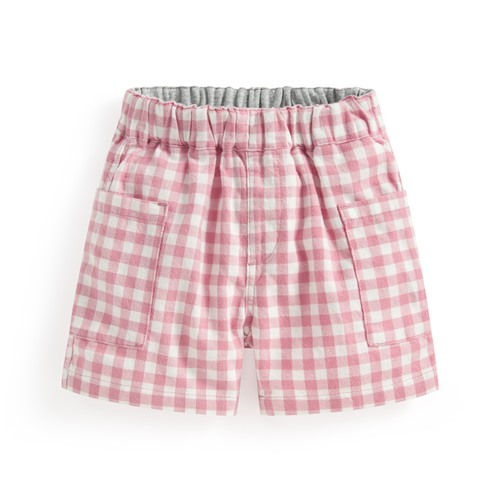 純棉格紋口袋短褲-Baby