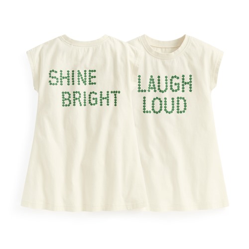 純棉文字印花洋裝-Baby