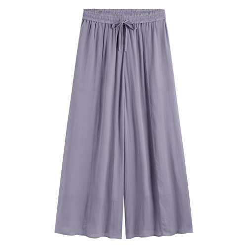 海島絲寬襬褲-女