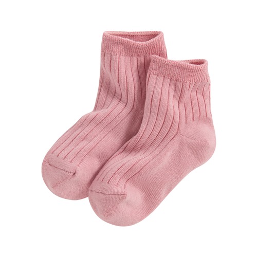 寬羅紋短襪-童