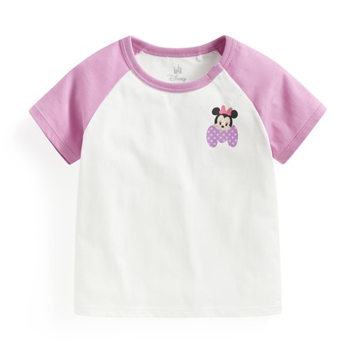 迪士尼系列純棉拉克蘭袖印花T恤-Baby