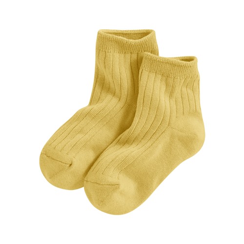 寬羅紋短襪-童