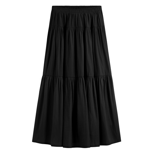 細褶蛋糕長裙-女