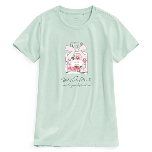 淡香微光印花T恤-女