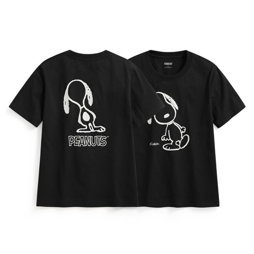 史努比系列厚版印花T恤-02-女