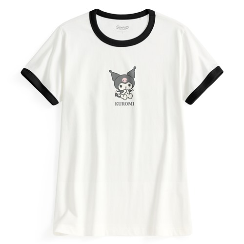 三麗鷗羅紋配色印花T恤-07-女