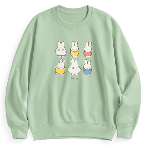 Miffy毛圈寬版印花圓領衫-02-女
