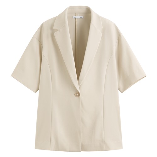 寬版短袖西裝外套-女